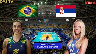 BRASIL X SÉRVIA AO VIVO LIGA DAS NAÇÕES VÔLEI FEMININO ONDE ASSISTIR COM IMAGENS [upl. by Arihat]