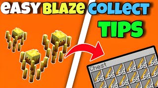 EASIEST  BLAZE ROAD  💥 COLLECTING  TIPS AND TRICK  IN MINECRAFT  121 [upl. by Azeel]