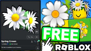 FREE ACCESSORY HOW TO GET Spring Flower Crown ROBLOX MARKETPLACE ITEM [upl. by Alamac768]