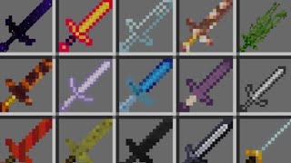 Review of the MOD for different Swords  Minecraft [upl. by Ymerrej320]