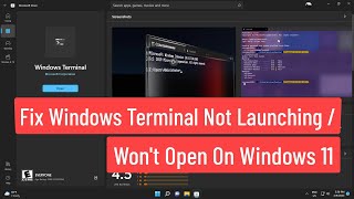 Fix Windows Terminal Not Launching  Not Working On Windows 11 [upl. by Dannon127]