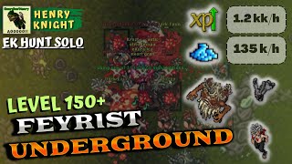 TIBIA EK HUNT SOLO 149 DARK FAUNS  FEYRIST UNDERGROUND [upl. by Mattox989]