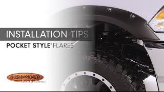 Installation Tips Pocket Style® Fender Flares [upl. by Yetsirhc]