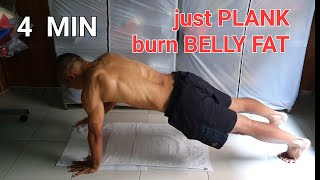 BURN BELLY FAT with PLANK routine home workout [upl. by Anelej]