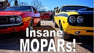 Insane MOPAR Combo Challengers Charger 500 Cuda Blown Dart and more [upl. by Rustin]