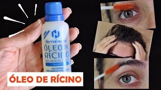 COMO USAR ÓLEO DE RÍCINO  CABELO CÍLIOS E SOBRANCELHA [upl. by Rafi759]