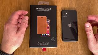 dbramante1928 Lynge iPhone 11  iPhone XR Wallet Case unboxing and test on a iPhone 11 [upl. by Aninay]