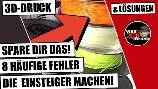 8 haÌˆufige Fehler im 3D Druck fuÌˆr AnfaÌˆnger und wie man sie vermeidet [upl. by Byram294]