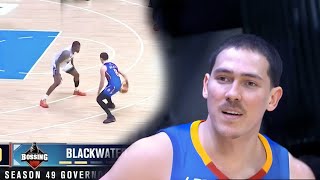 Robert Bolick turns into STEPHEN CURRY w NASTY CROSSOVER MOVE over the Blackwater import Ricky Ledo [upl. by Shelba277]