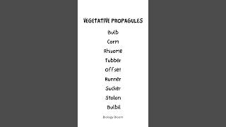 Vegetative Propagules  Asexual reproduction in Plants [upl. by Sara-Ann771]