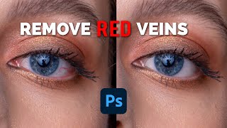 Remove RED Veins from Eyes in Photoshop [upl. by Gayle]