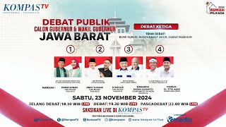 LIVE  Debat Ketiga Calon Gubernur dan Wakil Gubernur Jawa Barat 2024 [upl. by Akimot]