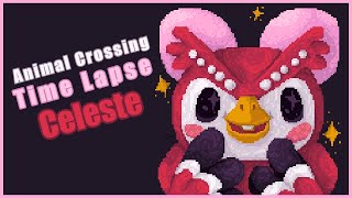 Celeste from Animal Crossing Pixel Art Timelapse [upl. by Raseda971]