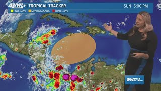 Sunday 630PM Tropical Update Development possible in Caribbean Sea later this week [upl. by Hildick]