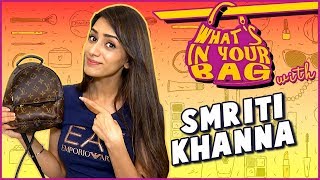 Smriti Khannas Handbag Secret Revealed  Whats In Your Bag  TellyMasala [upl. by Amehsyt]