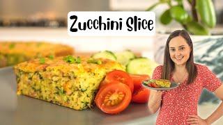 BEST ZUCCHINI SLICE RECIPE  How To Make Easy Zucchini Slice  Le Bon Baker [upl. by Rilda]