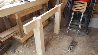 My Roubo Workbench Build Making Legs Tenon [upl. by Auos139]