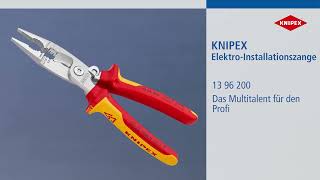 Knipex 13 96 200 ElektroInstallationszange – 7 Funktionen in einem Werkzeug [upl. by Rodl109]