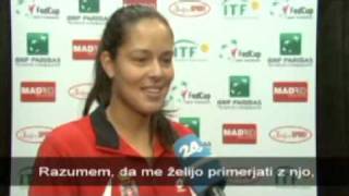 Ana Ivanovic says shes not Anna Kournikova [upl. by Egdirdle]