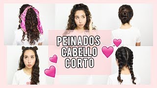 PEINADOS BONITOS PARA CABELLO CORTO RIZADO  CHINO [upl. by Amitaf]