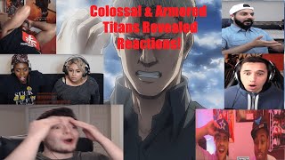 Best Reactions to Colossal amp Armored Titan Reveal Compilation  Attack on Titan 2x6 quotWarriorquot [upl. by Silvio356]