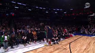 Chadwick Boseman puts Black Panther mask on Victor Oladipo NBA Slam Dunk Contest [upl. by Ellehsat]