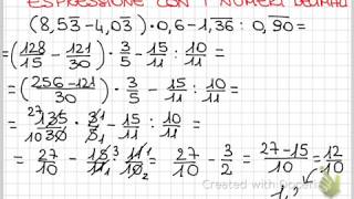 Come risolvere unespressione con i numeri decimali [upl. by Imotih205]