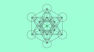 Platonic solids  Hexahedron emerging from Metatrons cube [upl. by Morice239]