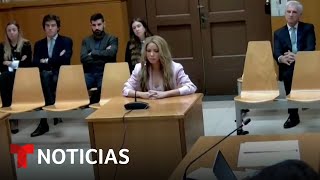 El video de Shakira declarándose culpable de fraude en una corte de España  Noticias Telemundo [upl. by Manoop676]