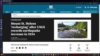 Mount St Helens ‘recharging’ after USGS records earthquake increase in 2024 [upl. by Nyleahcim]