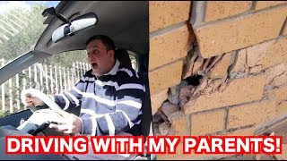 DRIVING WITH MY PARENTS I HIT THE GARAGE [upl. by Nyvets]