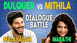 Marathi vs Malayalam Dialogues ft Dulquer Salmaan amp Mithila Palkar [upl. by Euqirne]