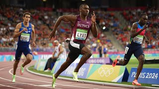 Noah Lyles thrilling win in the Olympic mens 100m title at Paris 2024 [upl. by Kcirej67]