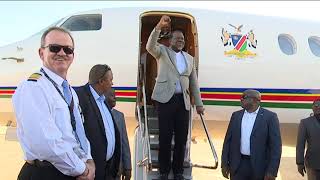 President Hage Geingob returns home after a successful aortic stenosis operation  nbc [upl. by Genesia]