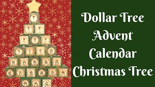 Christmas Crafts Dollar Tree Advent Calendar Christmas Tree [upl. by Pandich118]