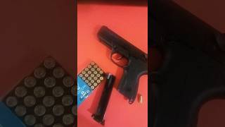 Bruni p4 calibro 9mm semiautomatica top firing singola e doppia azione pistola a salve shortvideo [upl. by Azal]