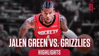 Highlights Jalen Green 22 Points vs Memphis Grizzlies 102524 l Houston Rockets [upl. by Saul111]