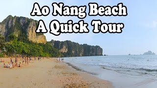 Ao Nang Beach A short tour Ao Nang Krabi Thailand [upl. by Cati]