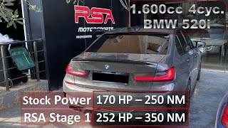 BMW G20 320i RSA Motorsports Stage1 252HP 350NM  Stock 170hp  250 NM  100200 kmh Test [upl. by Tolmach]