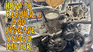 YFZ450 Complete Motor Rebuild WR450 Crank Upgrade Details [upl. by Gnim548]