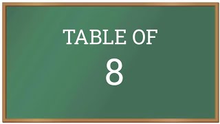 Table of 8 Rhythmic Table of EIGHT Learn Multiplication Table of 8 x 1  8  KIDZEEE [upl. by Ainiger283]