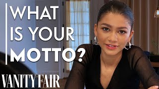 Zendaya Answers Personality Revealing Questions  Proust Questionnaire  Vanity Fair [upl. by Nedia]