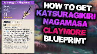 New Inazuma 4star Claymore Location Katsuragikiri Nagamasa How to get it Genshin Impact [upl. by Hassett]