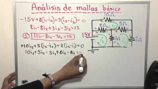 Análisis de mallas básico YouTube [upl. by Fineberg]