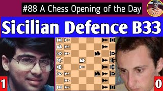 Sicilian Defence B33  Anand vs Topalov 2004 chess [upl. by Anoif364]