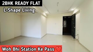 2BHK READY FLAT  LShape Living Room  Woh Bhi Station Ke Pass ❤️ ambernath property 2bhk [upl. by Atinat462]