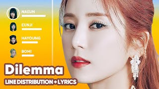 Apink  Dilemma Line Distribution  Lyrics Karaoke PATREON REQUESTED [upl. by Hsiri]