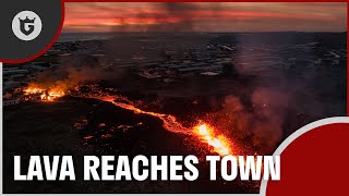 Volcano Watch 2024 Lava Reaches Grindavík Claims First Homes [upl. by Gaskill]