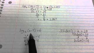 Solving Logarithmic Equationswithout the same base on both sides [upl. by Anai]