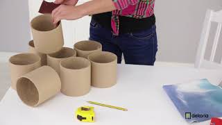 Recycling cardboard tubes DIY drawer dividers [upl. by Trinidad]